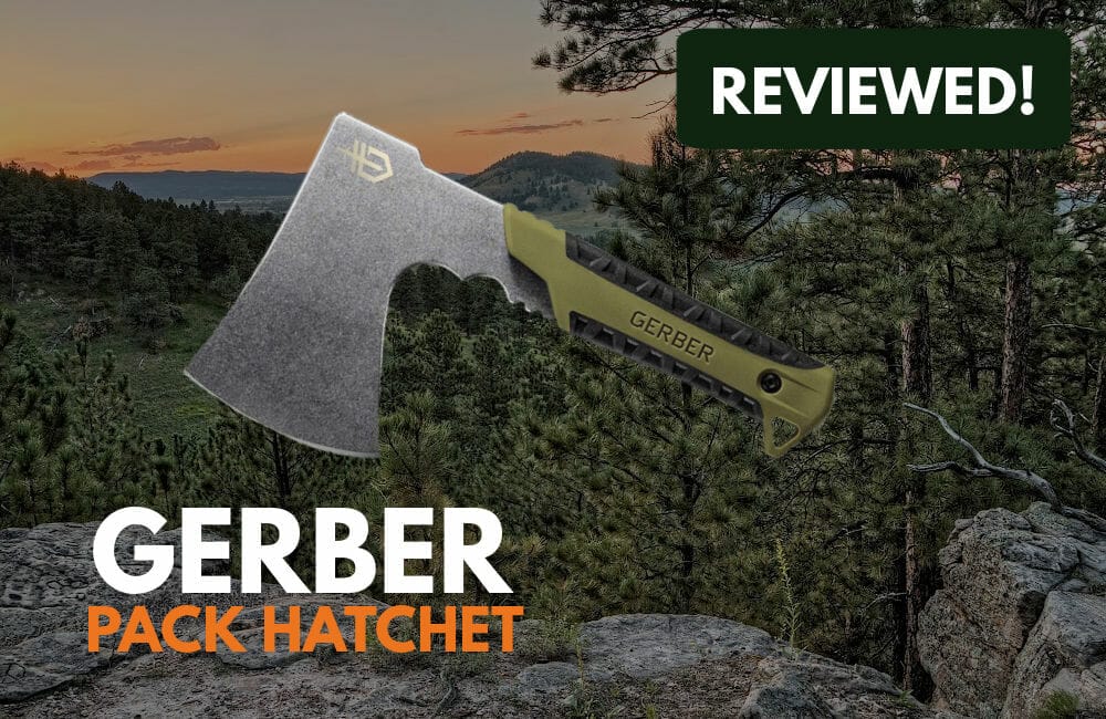 Gerber Pack Hatchet with wilderness in the background