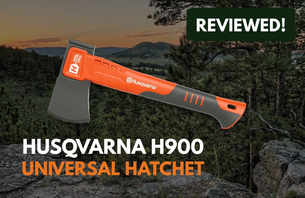 Husqvarna H900 Hatchet with countryside behind it